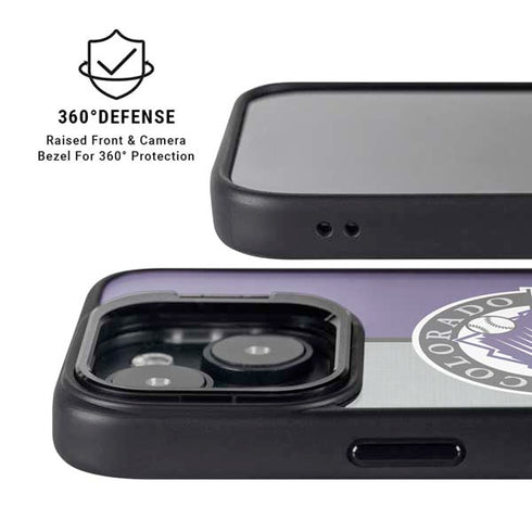 MLB Colorado Rockies Split iPhone 14 Kickstand Case